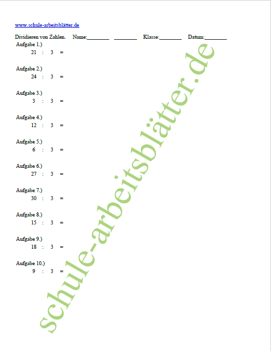 Icon von PDF Datei Arbeitsblatt - Dividieren zum Download Bereich.